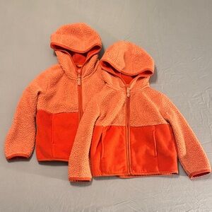 Cat & Jack Orange Sherpa Fleece Jacket - Sizes 4T & 6